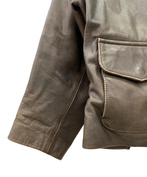 INDIANA JONES（インディアナジョーンズ）INDIANA JONES (インディアナジョーンズ) レザージャケット ブラウン サイズ:Lの古着・服飾アイテム