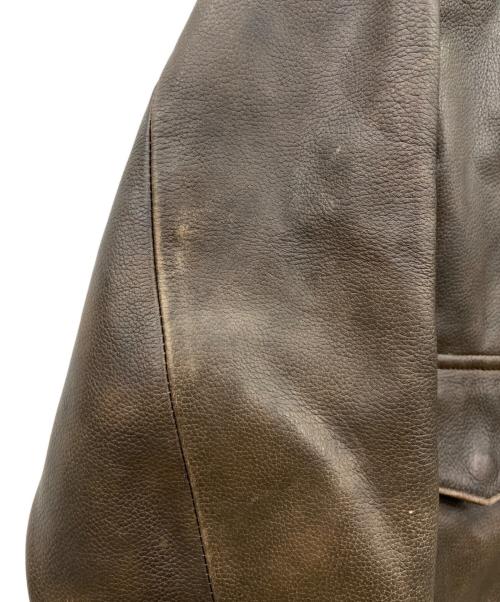 INDIANA JONES（インディアナジョーンズ）INDIANA JONES (インディアナジョーンズ) レザージャケット ブラウン サイズ:Lの古着・服飾アイテム