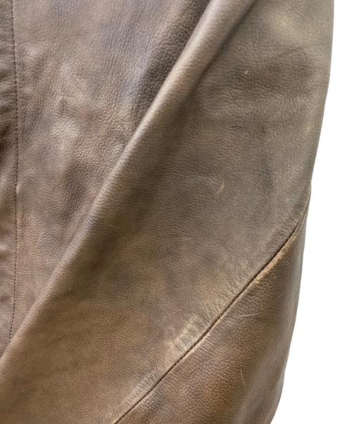 INDIANA JONES（インディアナジョーンズ）INDIANA JONES (インディアナジョーンズ) レザージャケット ブラウン サイズ:Lの古着・服飾アイテム