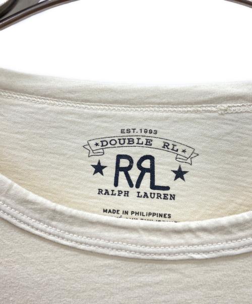 RRL（ダブルアールエル）RRL (ダブルアールエル) 半袖カットソー ベージュ×レッド サイズ:Sの古着・服飾アイテム