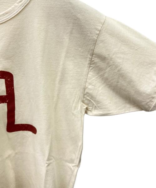 RRL（ダブルアールエル）RRL (ダブルアールエル) 半袖カットソー ベージュ×レッド サイズ:Sの古着・服飾アイテム