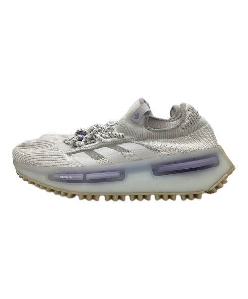 adidas（アディダス）adidas (アディダス) adidas　スニーカー ホワイト×パープル サイズ:26ｃｍの古着・服飾アイテム