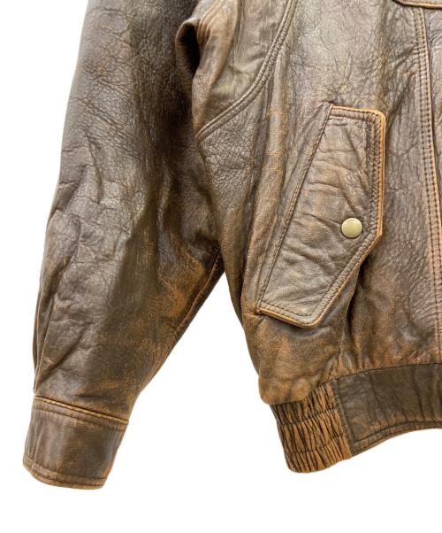 FLIGHT EQUIPMENT（フライト イクイップメント）FLIGHT EQUIPMENT (フライト イクイップメント) レザージャケット ブラウン サイズ:Lの古着・服飾アイテム