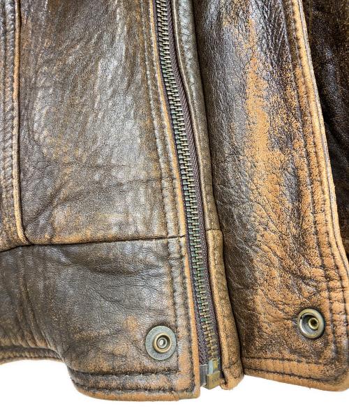 FLIGHT EQUIPMENT（フライト イクイップメント）FLIGHT EQUIPMENT (フライト イクイップメント) レザージャケット ブラウン サイズ:Lの古着・服飾アイテム