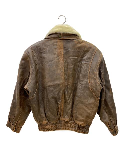 FLIGHT EQUIPMENT（フライト イクイップメント）FLIGHT EQUIPMENT (フライト イクイップメント) レザージャケット ブラウン サイズ:Lの古着・服飾アイテム