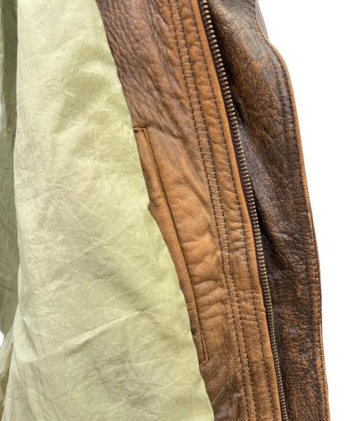 FLIGHT EQUIPMENT（フライト イクイップメント）FLIGHT EQUIPMENT (フライト イクイップメント) レザージャケット ブラウン サイズ:Lの古着・服飾アイテム