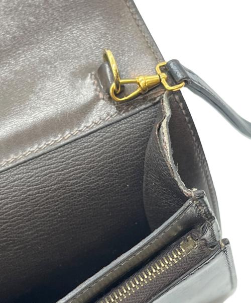 HERMES（エルメス）HERMES (エルメス) ポシェットジェット ブラック×ゴールドの古着・服飾アイテム