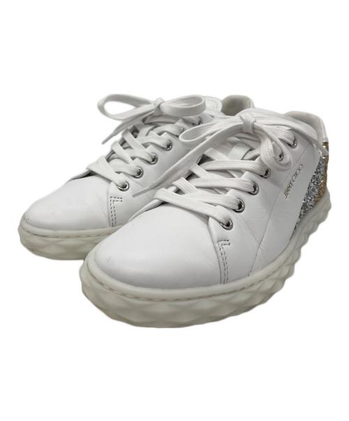 JIMMY CHOO（ジミーチュウ）JIMMY CHOO (ジミーチュウ) ローカットスニーカー ホワイト サイズ:36の古着・服飾アイテム