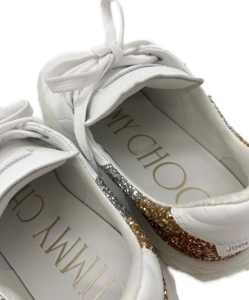 JIMMY CHOO（ジミーチュウ）JIMMY CHOO (ジミーチュウ) ローカットスニーカー ホワイト サイズ:36の古着・服飾アイテム