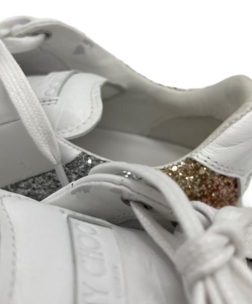 JIMMY CHOO（ジミーチュウ）JIMMY CHOO (ジミーチュウ) ローカットスニーカー ホワイト サイズ:36の古着・服飾アイテム