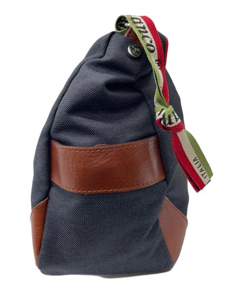 Orobianco（オロビアンコ）Orobianco (オロビアンコ) セミショルダーバッグ インディゴ×ブラウンの古着・服飾アイテム