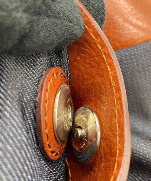 Orobianco（オロビアンコ）Orobianco (オロビアンコ) セミショルダーバッグ インディゴ×ブラウンの古着・服飾アイテム