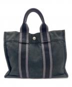 HERMESエルメス）の古着「ミニトートバッグ」｜ブラック×グレー