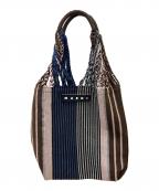 MARNIマルニ）の古着「ハンモックバッグ」｜ブラウン×ブルー