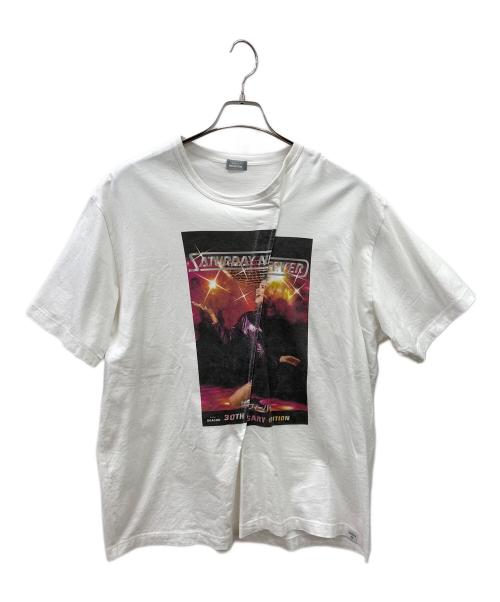 kolor/BEACON（カラービーコン）kolor/BEACON (カラービーコン) ライト天竺カットソー ホワイト×パープル サイズ:34の古着・服飾アイテム