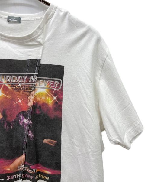 kolor/BEACON（カラービーコン）kolor/BEACON (カラービーコン) ライト天竺カットソー ホワイト×パープル サイズ:34の古着・服飾アイテム