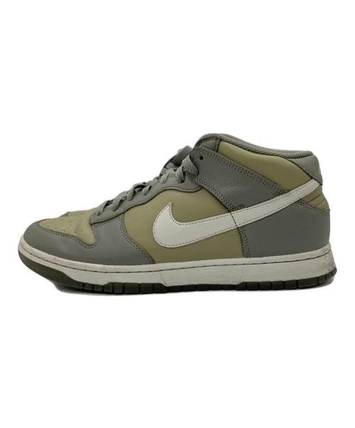 NIKE（ナイキ）NIKE (ナイキ) NIKE　DUNK MID　ハイカットスニーカー グリーン×グレー サイズ:28ｃｍの古着・服飾アイテム