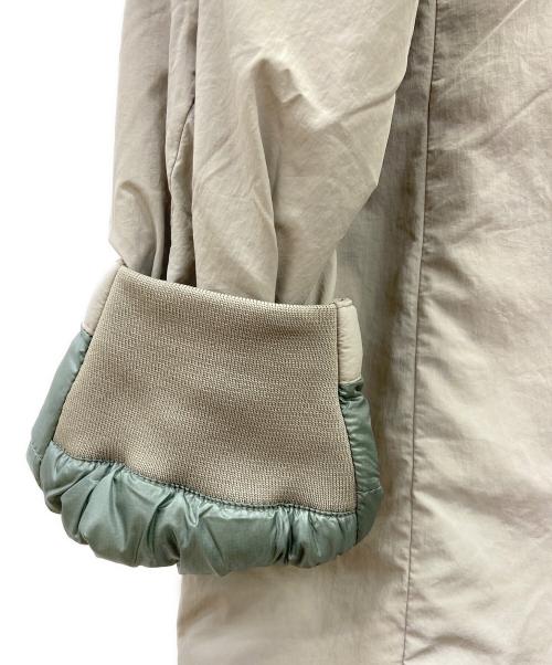 NANGA（ナンガ）NANGA (ナンガ) ノーカラーソフトダウンカーディガン ベージュ×オリーブ サイズ:Lの古着・服飾アイテム