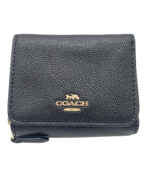 COACH（コーチ）COACH (コーチ) スモール トライフォールド ウォレット ブラックの古着・服飾アイテム