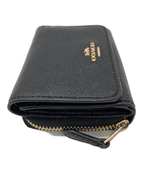 COACH（コーチ）COACH (コーチ) スモール トライフォールド ウォレット ブラックの古着・服飾アイテム