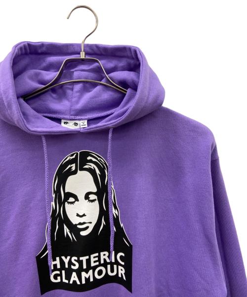 X-GIRL（エックスガール）X-GIRL (エックスガール) Hysteric Glamour (ヒステリックグラマー) プルオーバーパーカー パープル サイズ:Sの古着・服飾アイテム