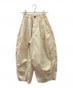 HARVESTYハーベスティー）の古着「クロップドサーカスパンツ」｜ベージュ