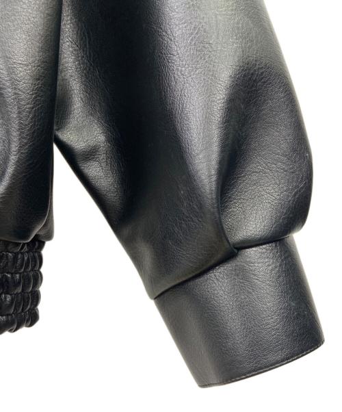 A FEW GOOD KIDS（アフューグッドキッズ）A FEW GOOD KIDS (アフューグッドキッズ) フェイクレザースタジャン ブラック×イエロー サイズ:Mの古着・服飾アイテム