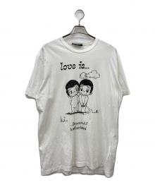 DSQUARED2（ディースクエアード）の古着「半袖カットソー」｜ホワイト×ブラック