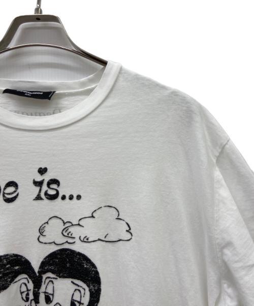 DSQUARED2（ディースクエアード）DSQUARED2 (ディースクエアード) 半袖カットソー ホワイト×ブラック サイズ:XXLの古着・服飾アイテム