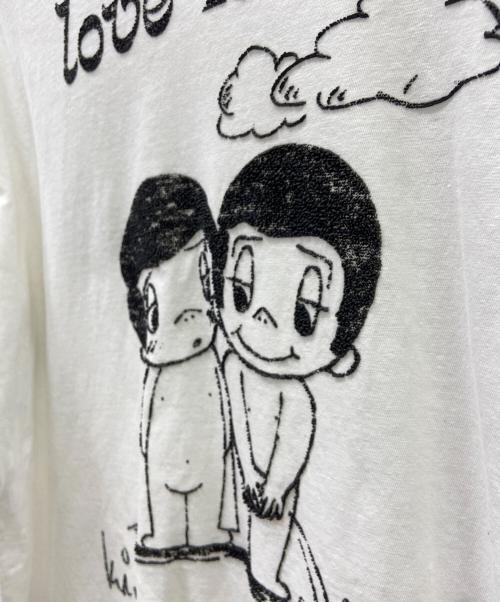 DSQUARED2（ディースクエアード）DSQUARED2 (ディースクエアード) 半袖カットソー ホワイト×ブラック サイズ:XXLの古着・服飾アイテム