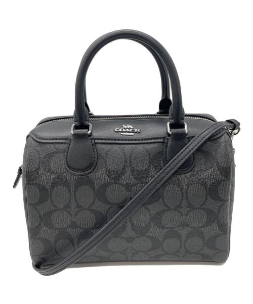 COACH（コーチ）COACH (コーチ) 2WAYバッグ ブラック×グレーの古着・服飾アイテム