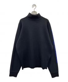 POLO RALPH LAUREN（ポロ・ラルフローレン）の古着「ハイネックニット」｜ブラック×ネイビー