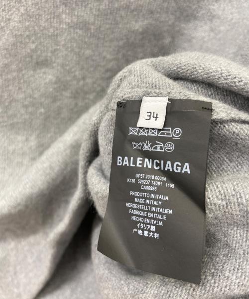 BALENCIAGA（バレンシアガ）BALENCIAGA (バレンシアガ) 厚手ニット グレー サイズ:SIZE34の古着・服飾アイテム