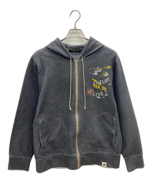 HUNTING WORLD（ハンティングワールド）HUNTING WORLD (ハンティングワールド) ジップパーカー グレー サイズ:XLの古着・服飾アイテム