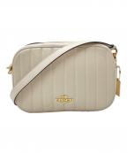 COACHコーチ）の古着「パフィーリニアキルティングレザージェスクロスボディ」｜ベージュ