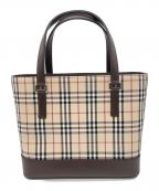 BURBERRYバーバリー）の古着「トートバッグ」｜ベージュ×ブラウン