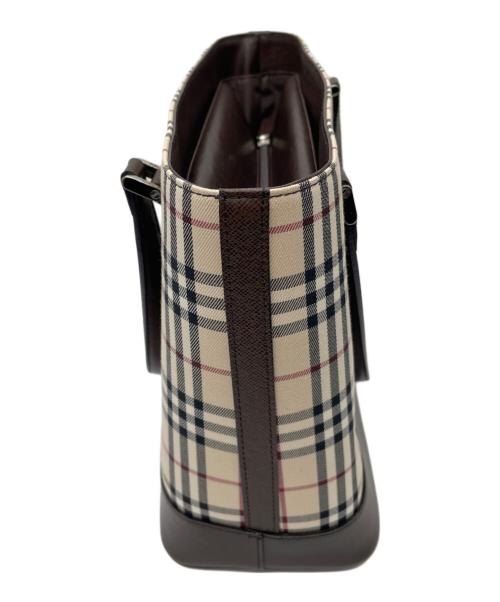 BURBERRY（バーバリー）BURBERRY (バーバリー) トートバッグ ベージュ×ブラウンの古着・服飾アイテム