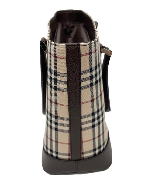 BURBERRY（バーバリー）BURBERRY (バーバリー) トートバッグ ベージュ×ブラウンの古着・服飾アイテム