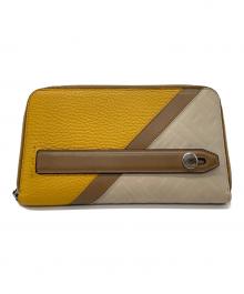 FENDI（フェンディ）の古着「コンチネンタルトラベルケース」｜ブラウン×イエロー