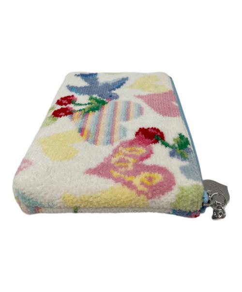 FEILER（フェイラー）FEILER (フェイラー) ポーチ ホワイト×ブルー×ピンクの古着・服飾アイテム