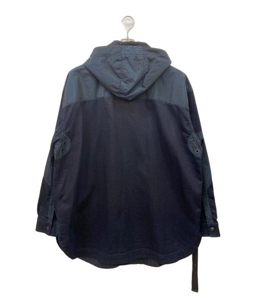 DIESEL（ディーゼル）DIESEL (ディーゼル) ナイロンコンビデニムフードジャケット インディゴ サイズ:XLの古着・服飾アイテム