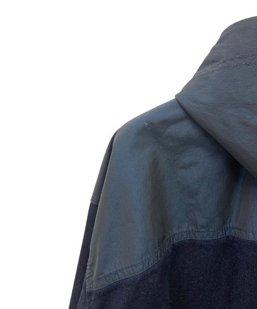 DIESEL（ディーゼル）DIESEL (ディーゼル) ナイロンコンビデニムフードジャケット インディゴ サイズ:XLの古着・服飾アイテム