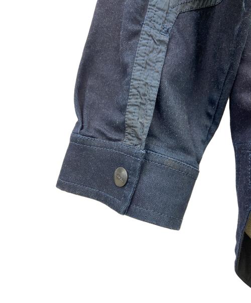 DIESEL（ディーゼル）DIESEL (ディーゼル) ナイロンコンビデニムフードジャケット インディゴ サイズ:XLの古着・服飾アイテム