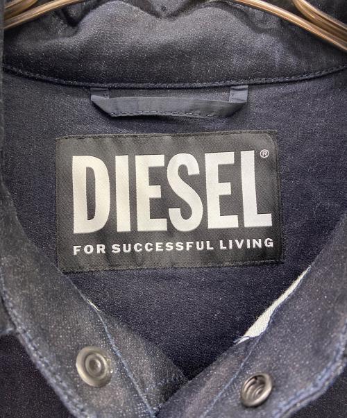 DIESEL（ディーゼル）DIESEL (ディーゼル) ナイロンコンビデニムフードジャケット インディゴ サイズ:XLの古着・服飾アイテム