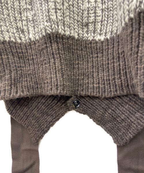 3.1 phillip lim（スリーワンフィリップリム）3.1 phillip lim (スリーワンフィリップリム) 厚手ニット ブラウン×ホワイト サイズ:M 未使用品の古着・服飾アイテム