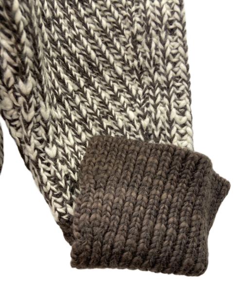 3.1 phillip lim（スリーワンフィリップリム）3.1 phillip lim (スリーワンフィリップリム) 厚手ニット ブラウン×ホワイト サイズ:M 未使用品の古着・服飾アイテム