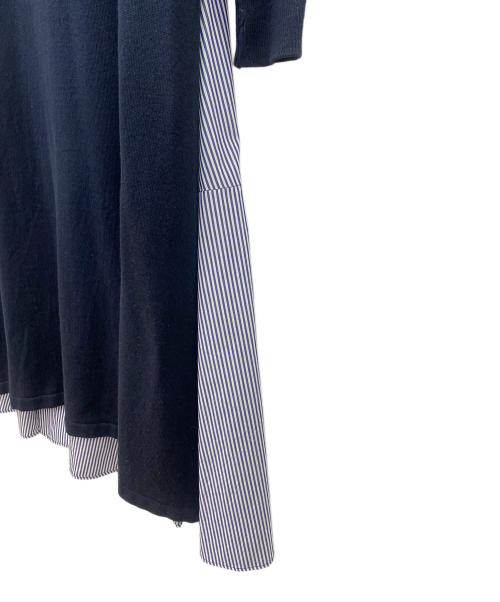 BEARDSLEY（ビアズリー）BEARDSLEY (ビアズリー) 切替ワンピース ネイビー×ホワイト サイズ:Freeの古着・服飾アイテム