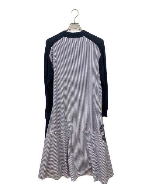 BEARDSLEY（ビアズリー）BEARDSLEY (ビアズリー) 切替ワンピース ネイビー×ホワイト サイズ:Freeの古着・服飾アイテム