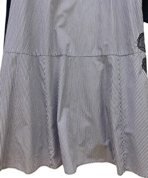 BEARDSLEY（ビアズリー）BEARDSLEY (ビアズリー) 切替ワンピース ネイビー×ホワイト サイズ:Freeの古着・服飾アイテム