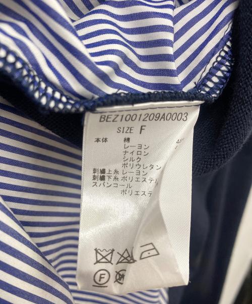 BEARDSLEY（ビアズリー）BEARDSLEY (ビアズリー) 切替ワンピース ネイビー×ホワイト サイズ:Freeの古着・服飾アイテム